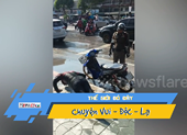 Video: Bị cảnh sát 'hành' kiểu độc vì không đội nón bảo hiểm