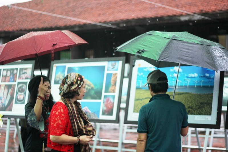 Người dân Hà Nội đội mưa, xem ảnh nghệ thuật - ảnh 2