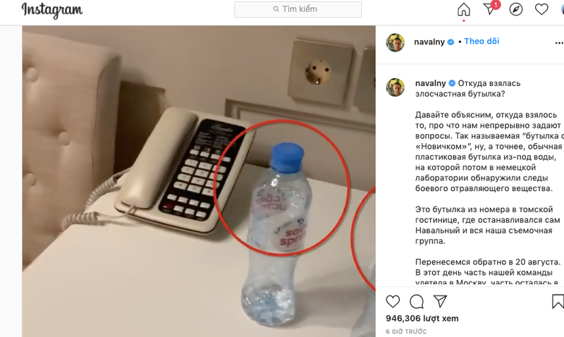 Tìm thấy chai nước có độc tại nơi ông Navalny từng ở  - ảnh 2