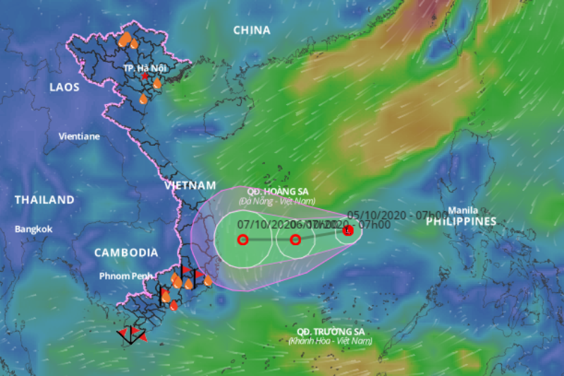 Xuất hiện vùng áp thấp giữa Biển Đông  - ảnh 1