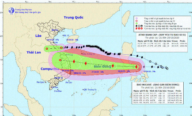 Bão Molave sắp vào Biển Đông, dự báo mạnh như bão Damrey 2017 - ảnh 1