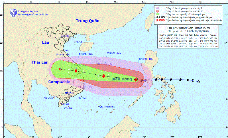 Bão số 9 có thể là cơn bão mạnh nhất từ đầu năm 2020 - ảnh 1