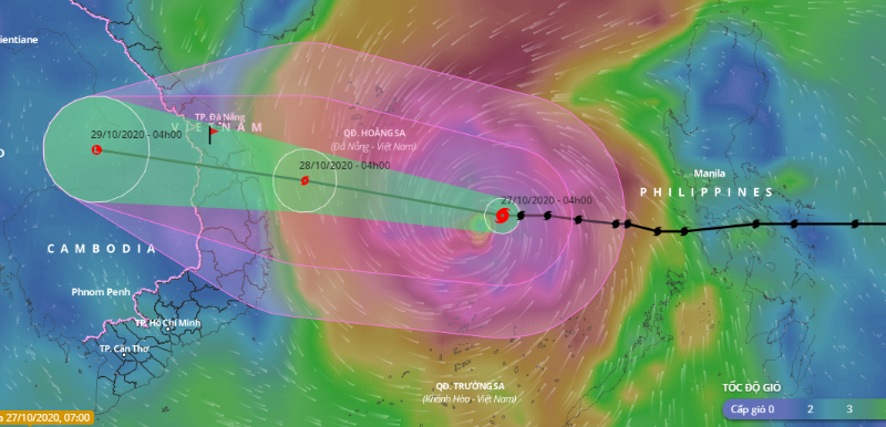 Bão số 9 đã mạnh lên cấp 14, giật cấp 17 - ảnh 1