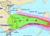 Bão Goni hướng vào các tỉnh từ Đà Nẵng đến Phú Yên