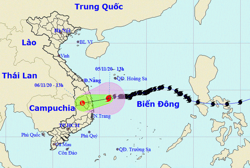 Bão số 10 áp sát đất liền Quảng Ngãi - Phú Yên - ảnh 1