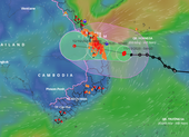 Bão số 6 đang nằm trên vùng biển Quảng Nam - Bình Định