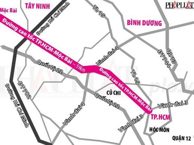 Thông tin mới về dự án cao tốc TP.HCM - Mộc Bài | Đô thị | PLO