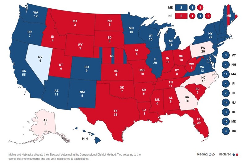 Ông Trump gặp nguy, mất thế dẫn trước ở Georgia - ảnh 1