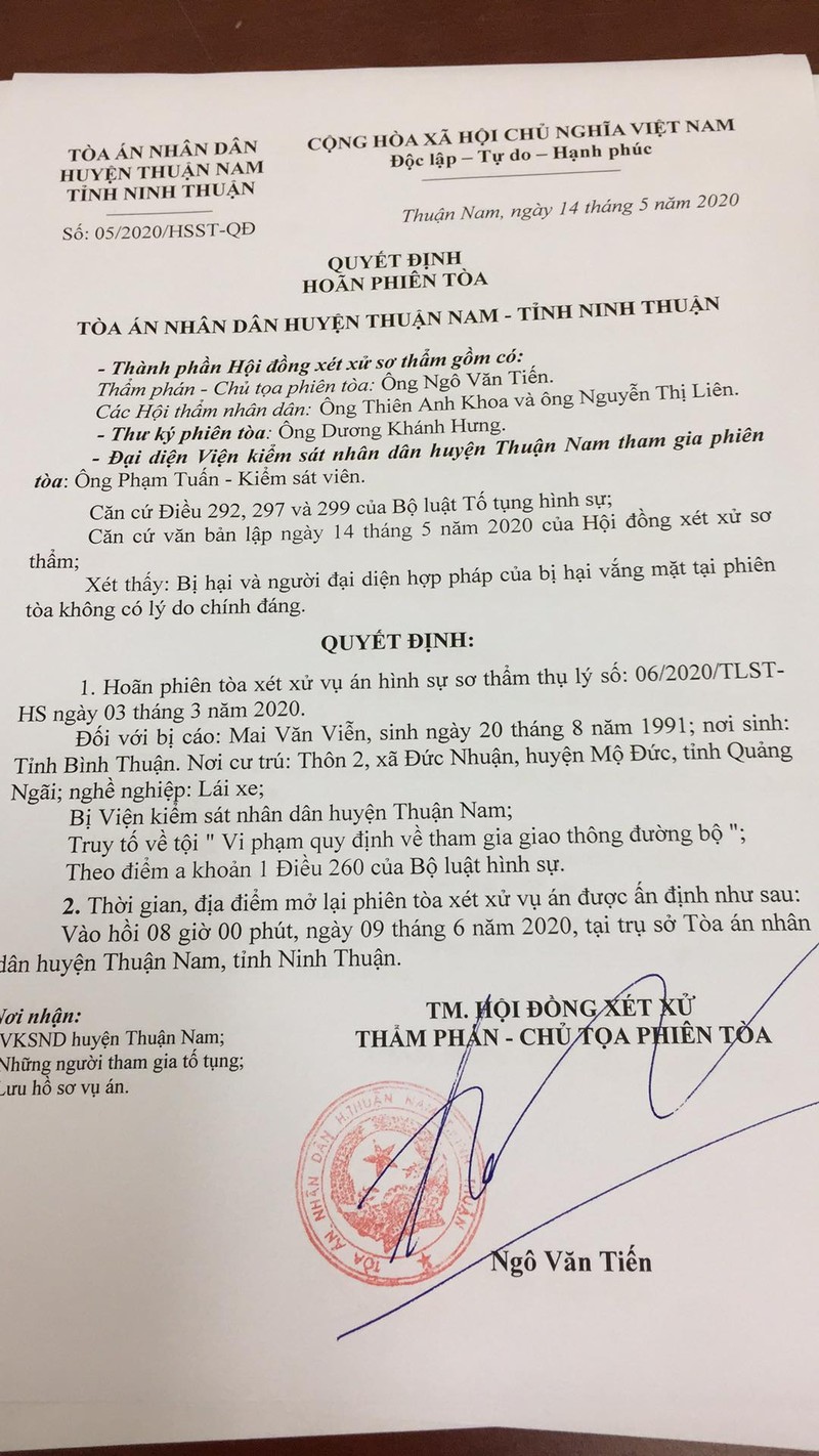Ngày mai xử vụ tai nạn làm người mẹ của 4 con nhỏ tử vong - ảnh 1