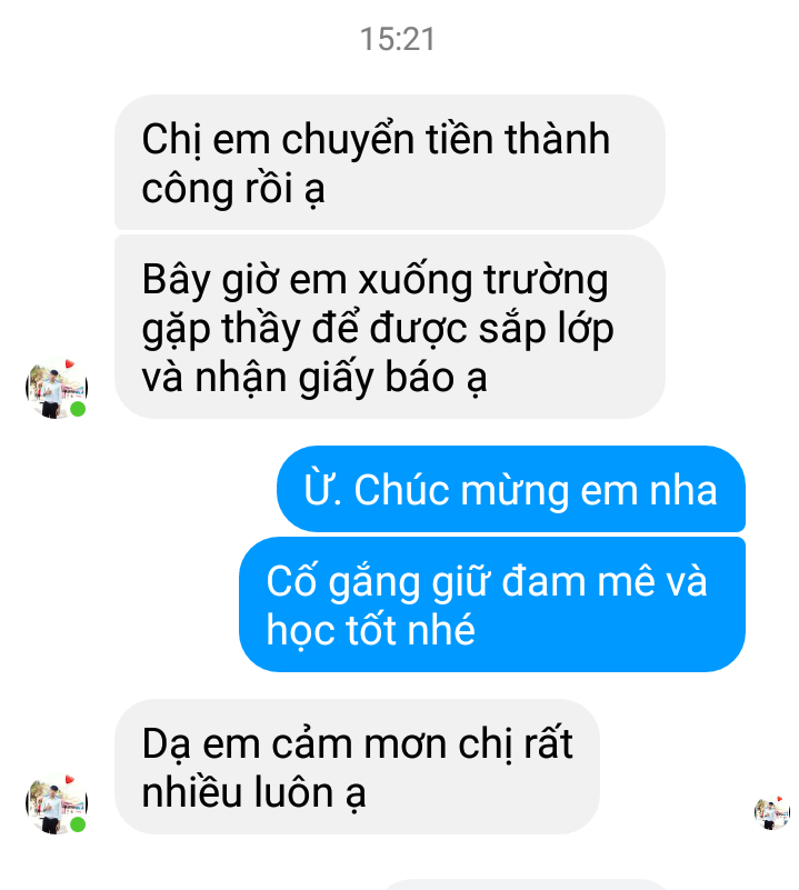 'Chị ơi, em được đóng học phí để nhập học rồi!' - ảnh 1