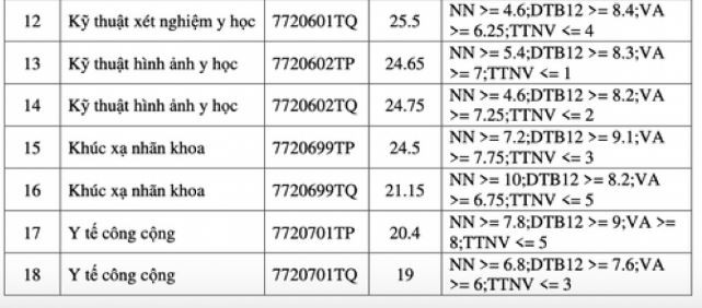 Điểm chuẩn cao 'khủng' của các trường khối y khoa - ảnh 2