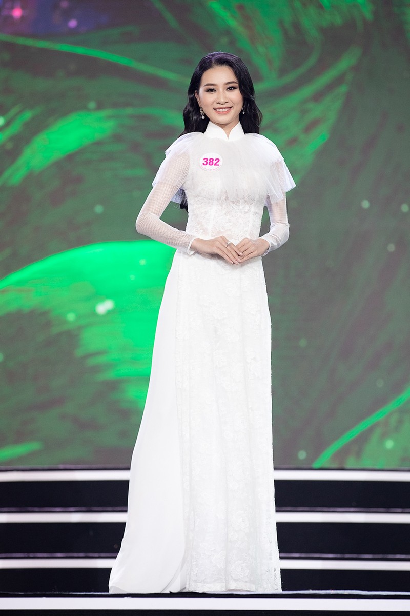 Ngắm Áo dài trong đêm Bán kết Hoa hậu Việt Nam 2020 - ảnh 7
