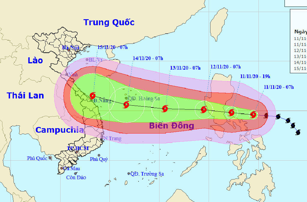 Bão Vamco giật cấp 15 và có khả năng mạnh thêm - ảnh 1