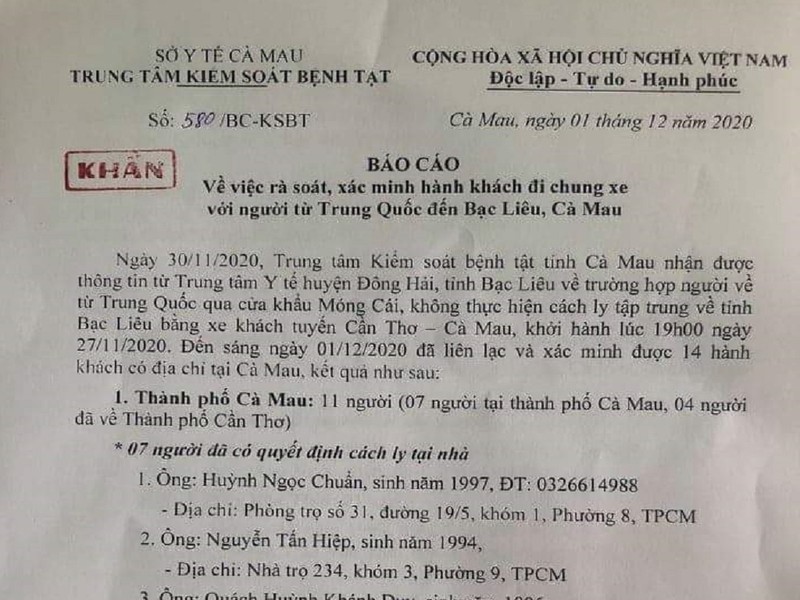 Kết quả xét nghiệm COVID-19 của người phụ nữ về từ Trung Quốc - ảnh 1