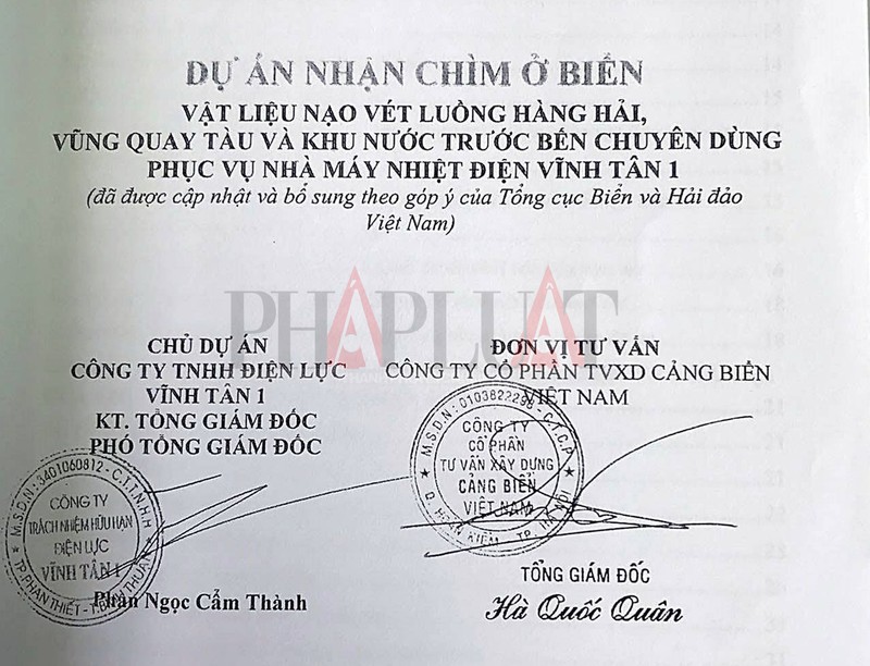 Tạm đình chỉ TGĐ đơn vị tư vấn dự án nhận chìm - ảnh 1