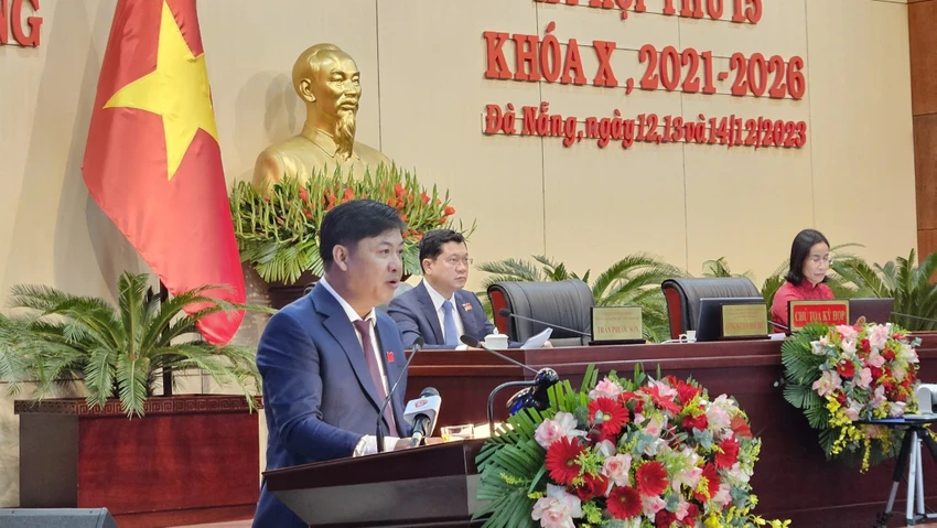 Chủ tịch HĐND TP Đà Nẵng Lương Nguyễn Minh Triết phát biểu khai mạc. Ảnh: TẤN VIỆT
