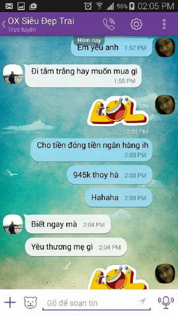 Vợ nhắn tin 'em yêu anh' và ngàn lẻ một phản ứng của các ông chồng ảnh 3 Khi các bà vợ nhắn tin ‘Em yêu anh’ và cái kết ‘phũ phàng’ 2
