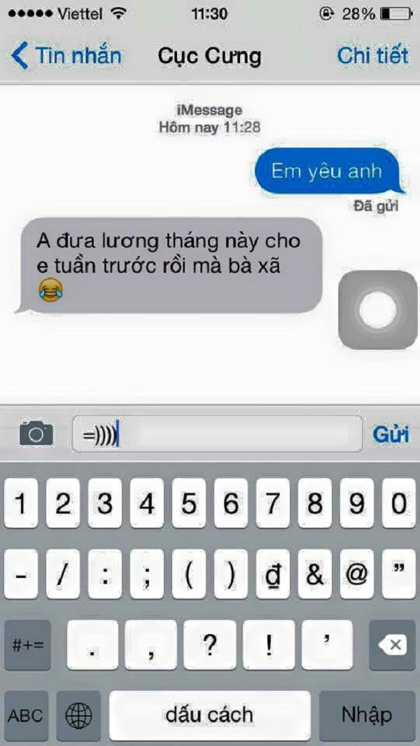 Vợ nhắn tin 'em yêu anh' và ngàn lẻ một phản ứng của các ông chồng ảnh 6 Khi các bà vợ nhắn tin ‘Em yêu anh’ và cái kết ‘phũ phàng’ 5