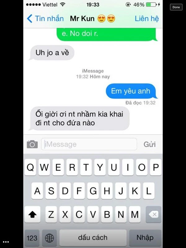 Vợ nhắn tin 'em yêu anh' và ngàn lẻ một phản ứng của các ông chồng ảnh 8 Khi các bà vợ nhắn tin ‘Em yêu anh’ và cái kết ‘phũ phàng’ 7