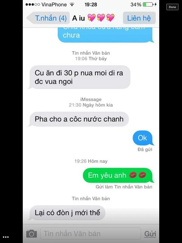 Vợ nhắn tin 'em yêu anh' và ngàn lẻ một phản ứng của các ông chồng ảnh 9 Khi các bà vợ nhắn tin ‘Em yêu anh’ và cái kết ‘phũ phàng’ 8