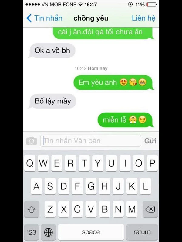 Vợ nhắn tin 'em yêu anh' và ngàn lẻ một phản ứng của các ông chồng ảnh 10 Khi các bà vợ nhắn tin ‘Em yêu anh’ và cái kết ‘phũ phàng’ 9