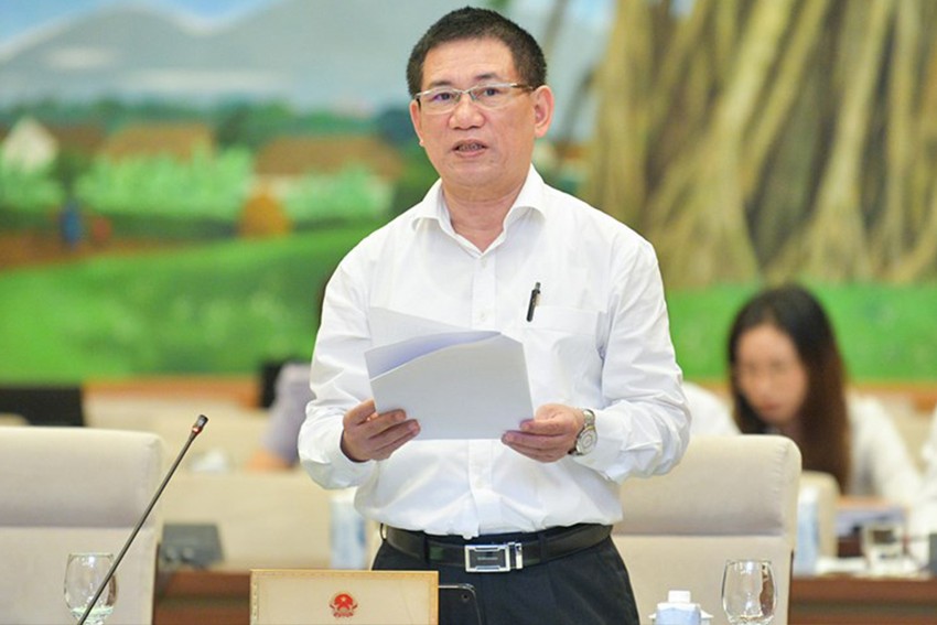 Bộ trưởng Hồ Đức Phớc nhấn mạnh Việt Nam ủng hộ áp dụng quy định thuế tối thiểu toàn cầu từ năm 2024, tạo cơ chế thuận lợi để khuyến khích các DN nộp bổ sung thuế tại Việt Nam. Ảnh: PHẠM THẮNG ảnh 1 w-P11-bo-truong-phoc.jpg