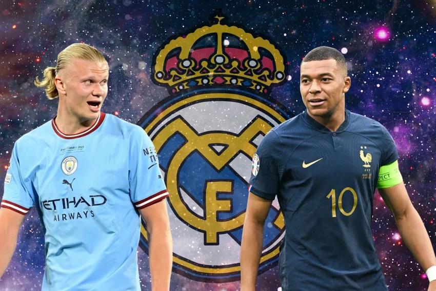 Real Madrid ngán ngẩm Mbappe đã chuyển hướng sang Haaland. Ảnh: GETTY. Bellingham