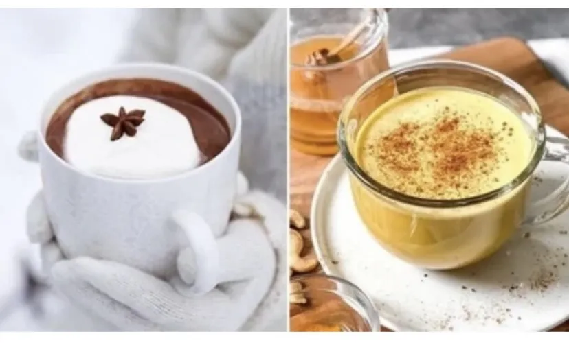 Uống các loại trà thảo dược, sữa vàng, sô cô la nóng không chỉ giúp giữ ấm cơ thể mà nó còn rất tốt cho sức khỏe trong mùa đông. Ảnh: Pinterest. Một số đồ uống giúp bạn giữ ấm cơ thể trong mùa đông.jpg