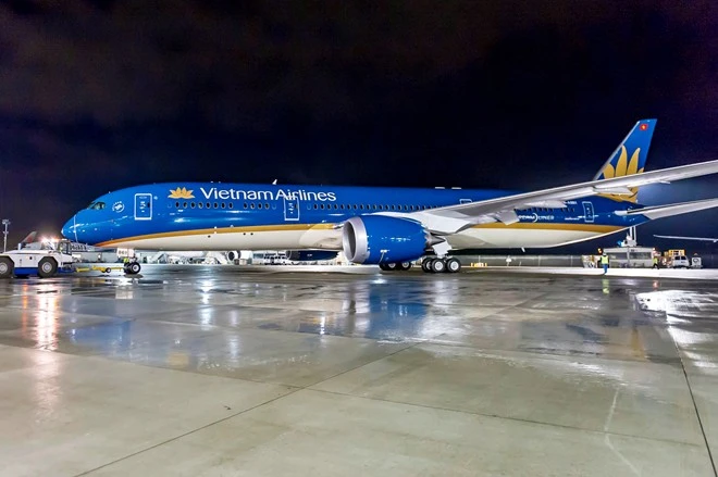 Theo kế hoạch, Vietnam Airlines sẽ nhận chiếc máy bay Boeing 787-9 Dreamliner đầu tiên vào giữa năm nay. Ảnh:Vietnam Airlines. ảnh 4 Boeing 787 đầu tiên của Vietnam Airlines xuất xưởng tại Mỹ