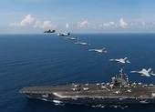 Mỹ ra tuyên bố bác yêu sách của Trung Quốc ở Biển Đông ảnh 2 Mỹ đưa hai tàu sân bay, nhiều tàu chiến vào Biển Đông tập trận