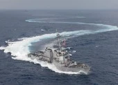 Trung Quốc đưa đội tàu sân bay tới Biển Đông tập trận ảnh 2 Trung Quốc bám đuôi tàu chiến Mỹ ở eo biển Đài Loan