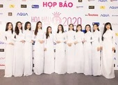 Lương Thuỳ Linh khoe chân dài khi đứng cạnh Đỗ Mỹ Linh ảnh 6 Dàn hoa, á hậu áo dài khởi động Hoa hậu Việt Nam 2020