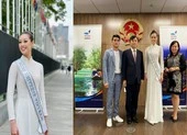 Hoa hậu Khánh Vân đẹp huyền bí, ma mị trong bộ ảnh xuân ảnh 12 Hoa hậu Khánh Vân giản dị áo dài trắng trên đất Mỹ