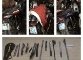 Hỗn chiến ở Bình Tân, 1 người chết, 1 người bị thương ảnh 2 Công an Tân Phú vây bắt nhóm thiếu niên hỗn chiến giữa đường