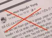 Công an làm việc với người đăng sai sự thật lên Zalo, Facebook ảnh 2 Bị khởi tố vì đăng tin không đúng sự thật về COVID-19