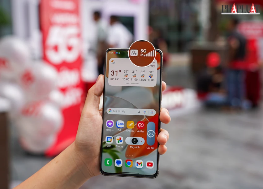Bật kết nối 5G trên điện thoại. Ảnh: MINH HOÀNG Bật kết nối 5G trên điện thoại. Ảnh: MINH HOÀNG