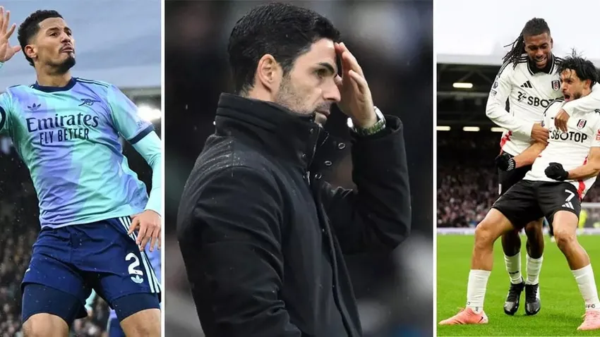 Arsenal bỏ lỡ cơ hội rút ngắn khoảng cách với Liverpool vì chỉ hòa Fulham 1-1. ẢNH: MIRROR ARTETA-THUA-NHAN-KHONG-THE-TIN-DUOC.jpg