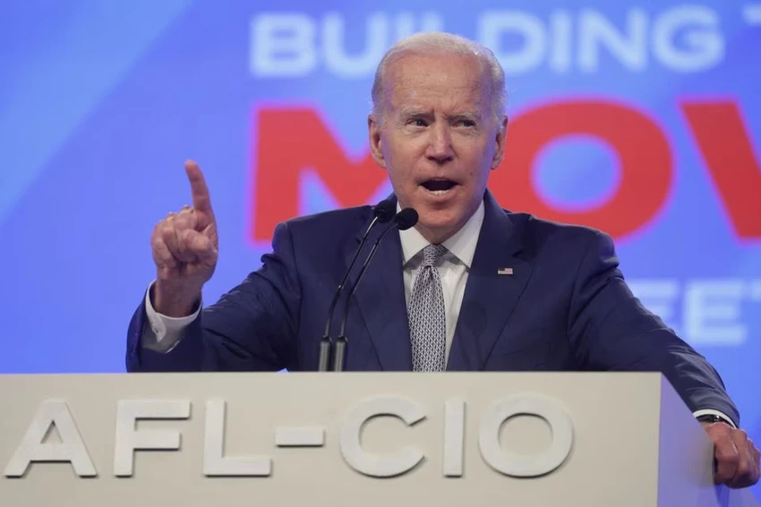 US President Joe Biden speaks at a campaign rally in Philadelphia, Pennsylvania (USA) on June 17. Photo: REUTERS