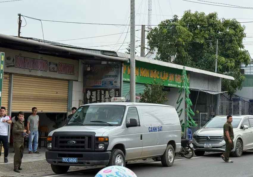 Hiện trường vụ án. Ảnh: VH đầu độc chết chồng.jpg