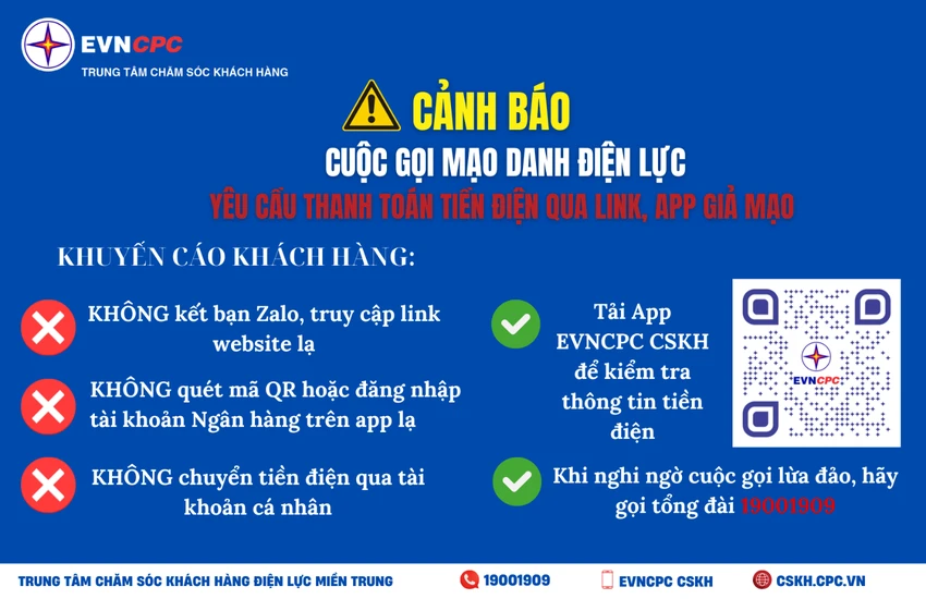 PC Đắk Nông cảnh báo thủ đoạn giả danh nhân viên ngành điện để lừa đảo. Ảnh: TA PC Đắk Nông.png