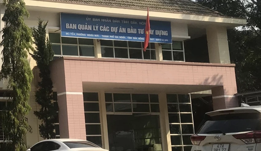 Ban quản lý các dự án đầu tư xây dựng tỉnh Đắk Nông. Ảnh: AX ban quản lý các dự án.png