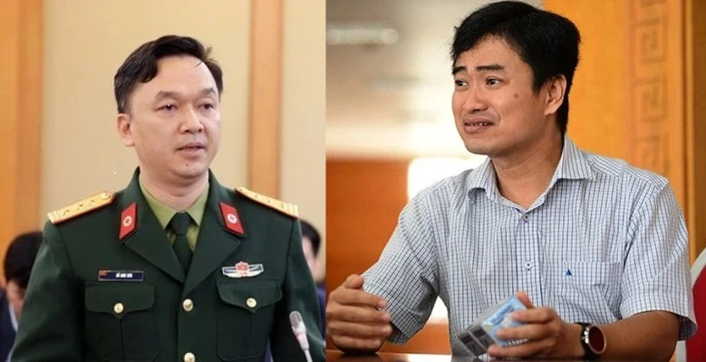 Cựu thượng tá Hồ Anh Sơn (trái) và TGĐ Công ty Việt Á Phan Quốc Việt Việt Á