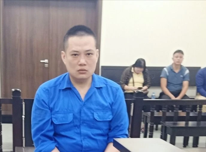 Bị cáo tại phiên tòa. Ảnh: X.A lừa bán căn hộ bất động sản.jpg