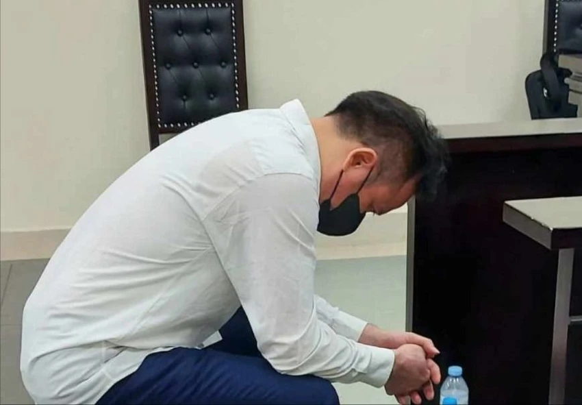 Cựu vụ trưởng tại phiên tòa. Ảnh: ĐM ông chủ Tân Hoàng Minh cựu vụ trưởng.jpg