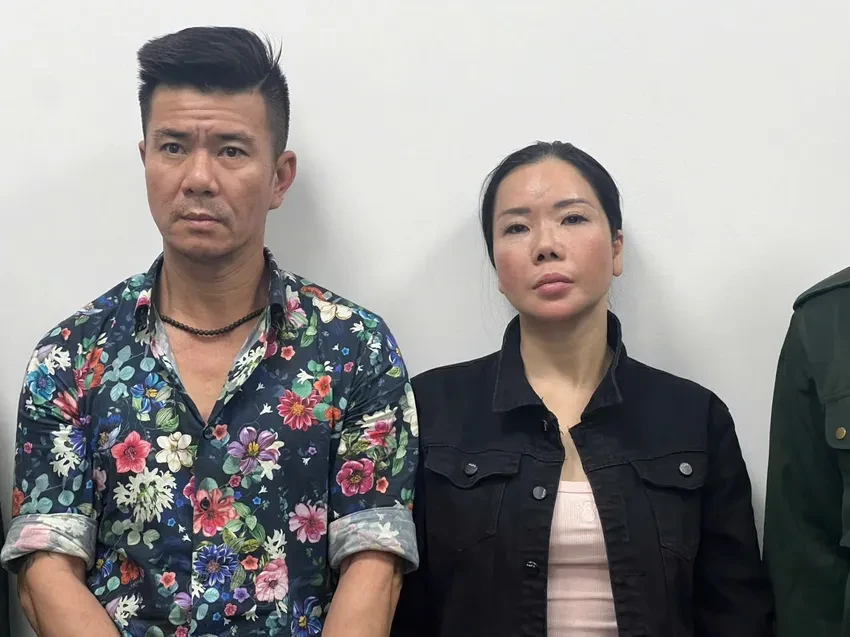 Lê Văn Đông và Nguyễn Thị Mai Anh. Ảnh: CA đại gia đánh bạc Mai Anh Đông.jpg