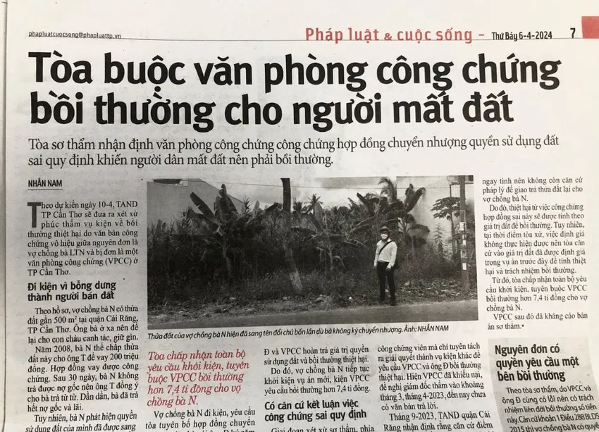 Báo Pháp Luật TP.HCM từng có bài viết phản ánh về việc.