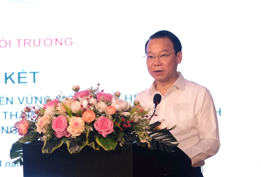Bộ trưởng Bộ NN&MT Đỗ Đức Duy phát biểu tại hội nghị. Ảnh: CL Bộ NN&MT sơ kết 1 năm thực hiện đề án 1 triệu ha chuyên canh lúa chất lượng cao, phát thải thấp