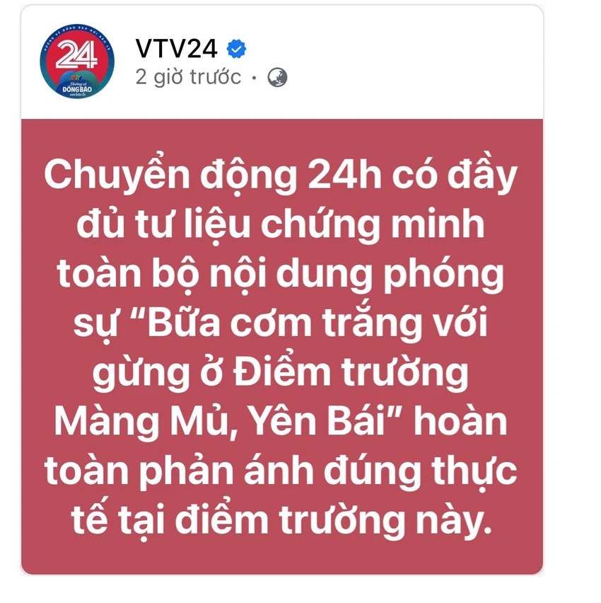 Nội dung trên trang fanpage chính thức của Trung tâm Tin tức VTV24 ngày 29-9. IMG_20240929_142831.jpg