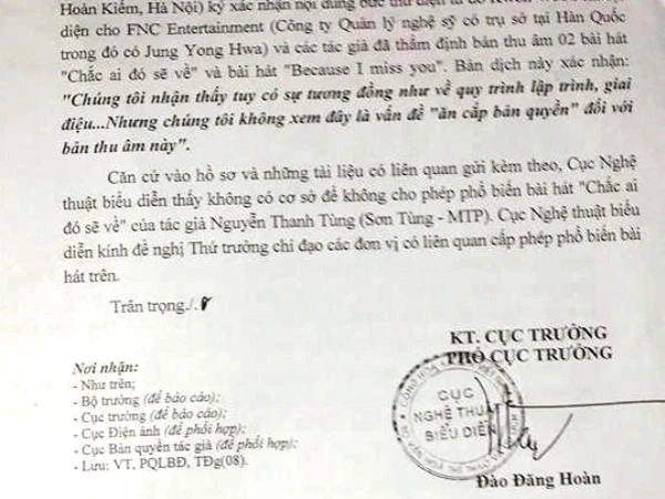 Tác giả “Because I miss you” xác nhận Tùng M-TP không đạo nhạc ảnh 2 Tác giả “Because I miss you” xác nhận Tùng M-TP không đạo nhạc ảnh 2