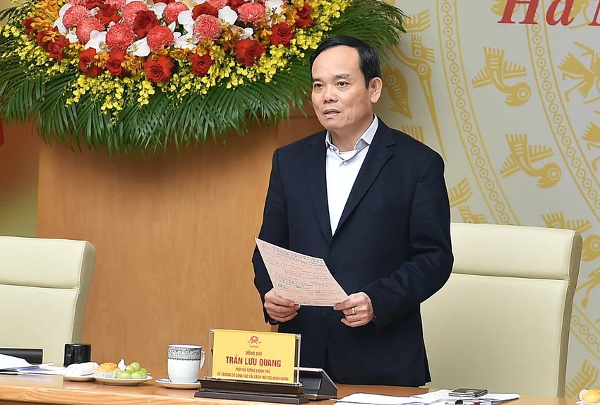 Phó Thủ tướng Trần Lưu Quang. Ảnh: HẢI MINH Sáp nhập huyện, xã: Nhiều địa phương gặp khó khi sắp xếp cán bộ dôi dư, xử lý tài sản